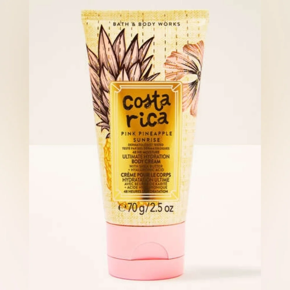 Bath & Body Works Costa Rica 🍍 Pink Pineapple Sunrise Shower Trio, Travel Size - Picture 5 of 8